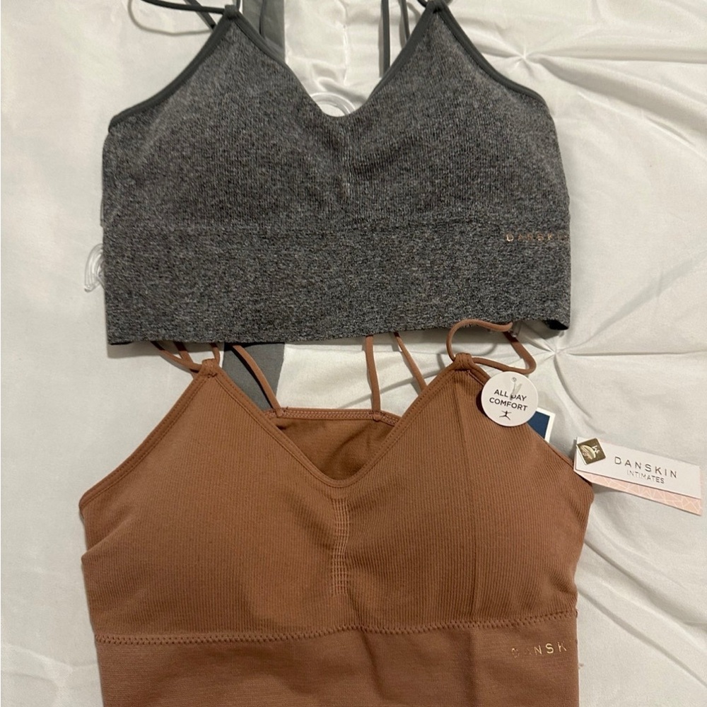 Danskin Women's Charcoal and Chestnut Bra Set